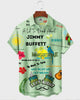 Alohadaddy® Hawaiian Parrot Print Art Button Pocket Cardigan Men's Short Sleeve Shirt Big & Tall