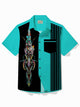 Camisa de bolos para hombre Alohadaddy de los años 50 con diseño de rayas retro y diseño de coche, con bolsillo elástico y arte de dibujos animados, para campamento, talla grande