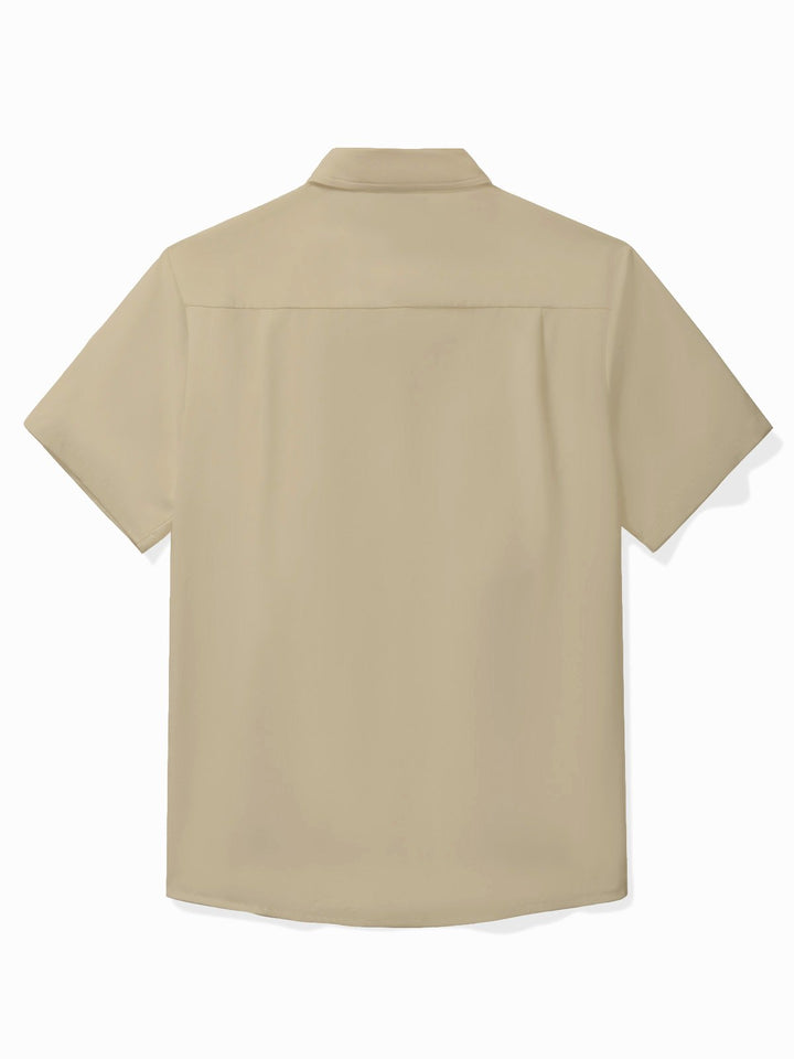 Chemise de cocktail rétro Alohadaddy Boling à géométrie médiévale Chemise à poche de camp facile d&