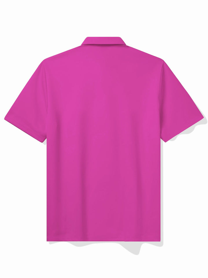 Polo hawaïen extensible et confortable pour homme Alohadaddy Holiday Beach Flamingo Polo rose