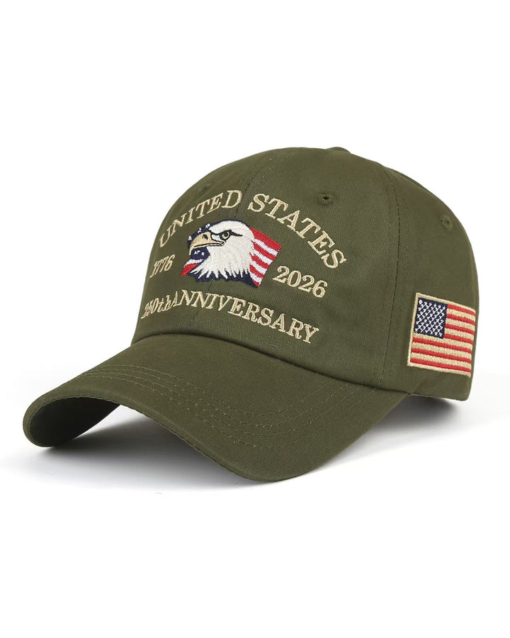 Alohadaddy® Vintage Holiday Independence Day American Flag Baseball Cap