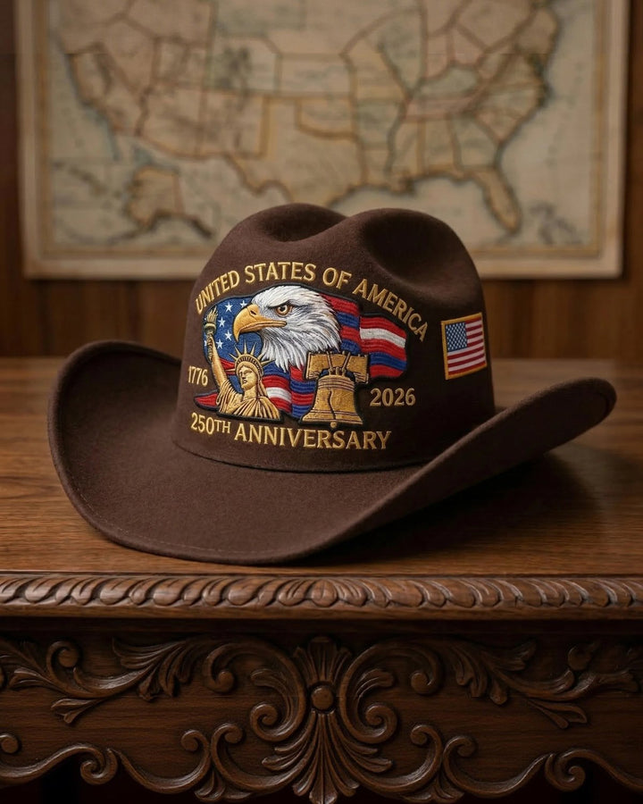 Alohadaddy® Vintage Western Cowboy 250th Independence Day Hat