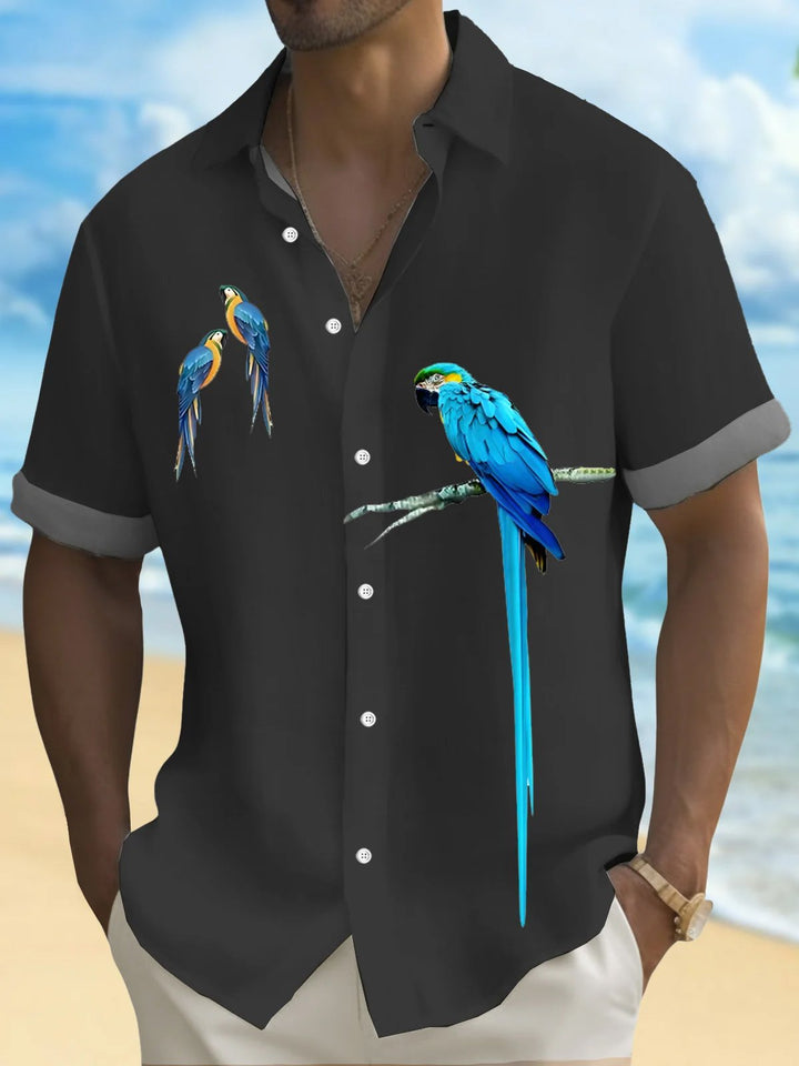 Alohadaddy® Hawaiian Parrot Print Men&