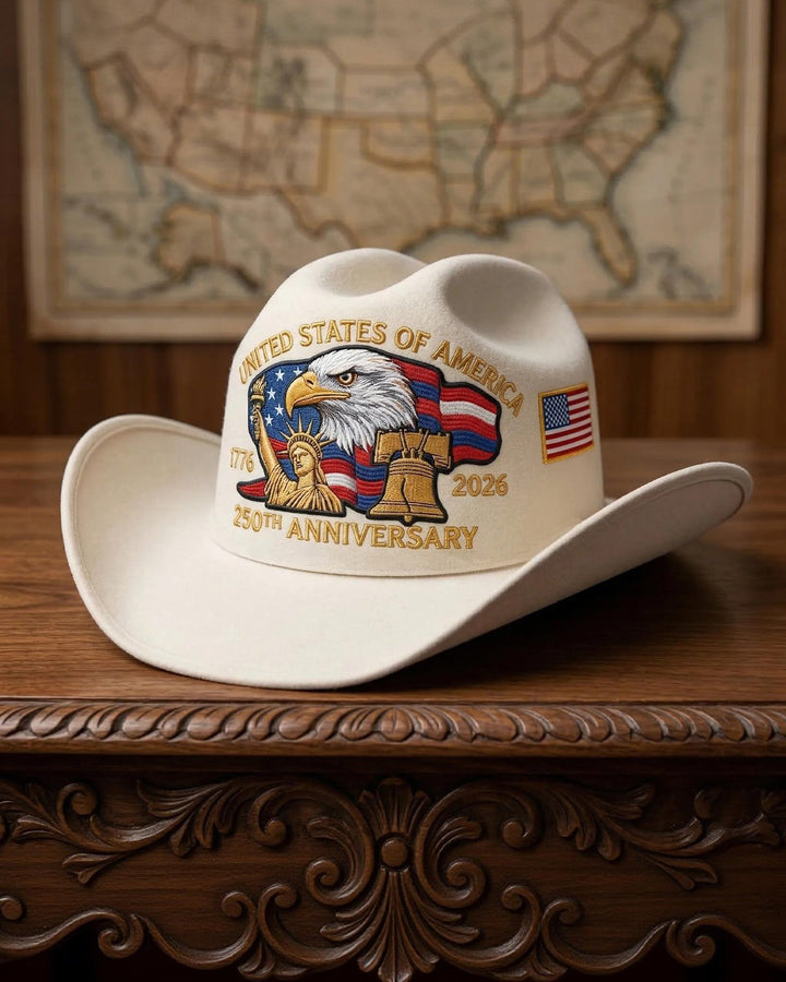 Alohadaddy® Vintage Western Cowboy 250th Independence Day Hat