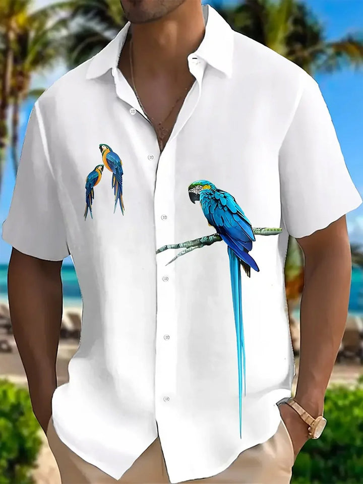 Alohadaddy® Hawaiian Parrot Print Men&