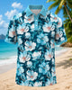 Alohadaddy® Hawaiian Floral Print Men's Short Sleeve Polo Shirt