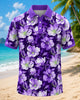 Alohadaddy® Hawaiian Floral Print Men's Short Sleeve Polo Shirt
