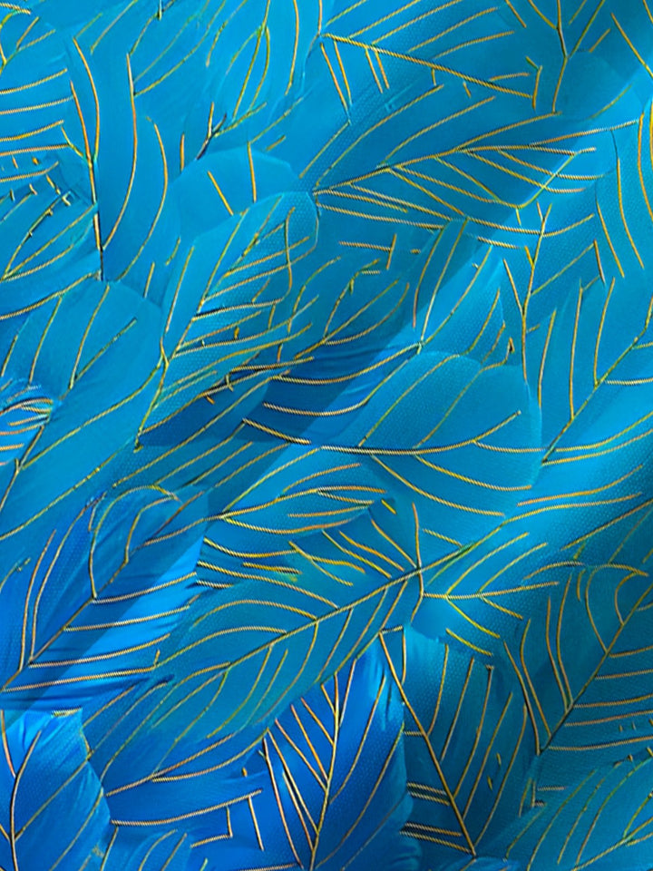 Alohadaddy® Hawaiian Vintage Gradient Feather Floral Pocket Shirt