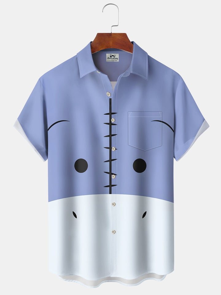 Alohadaddy® Retro Cartoon Colorblock Men&