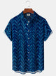 Alohadaddy® Hawaiian Leaf Vintage Men's Button Pocket Shirt