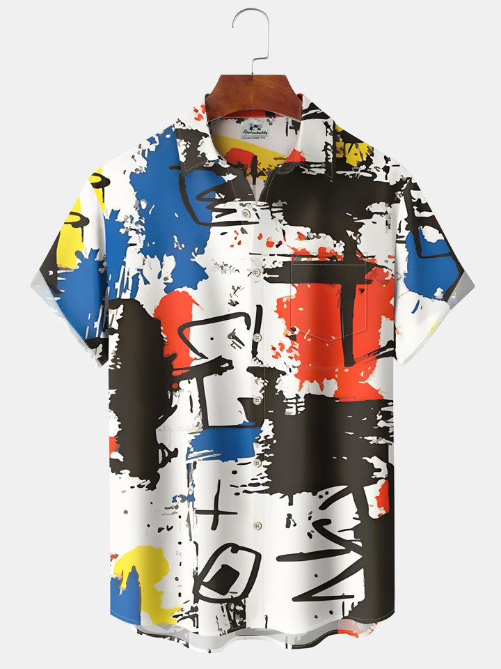 Alohadaddy® Vintage Abstract Art Geometric Gradient Men&