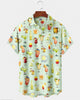 Alohadaddy® Hawaiian Beach Cocktail Margarita Print Short-Sleeve Shirt