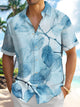 Alohadaddy® Hawaiian Floral Leaves Ombre Short Sleeve Pocket Shirt