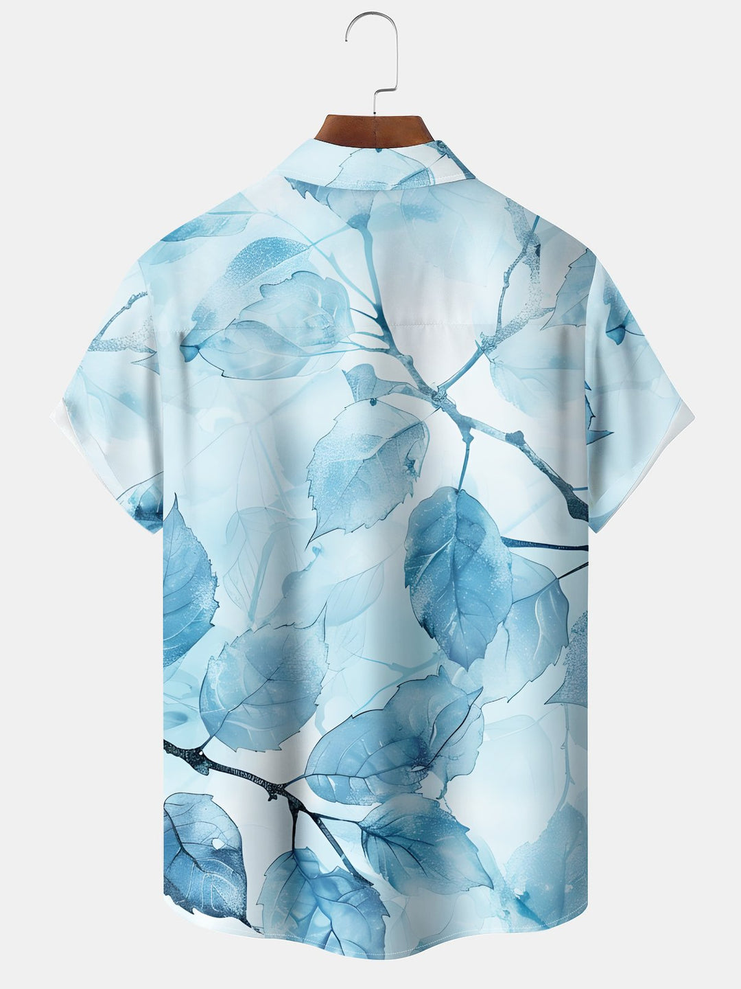 Alohadaddy® Hawaiian Floral Leaves Ombre Short Sleeve Pocket Shirt
