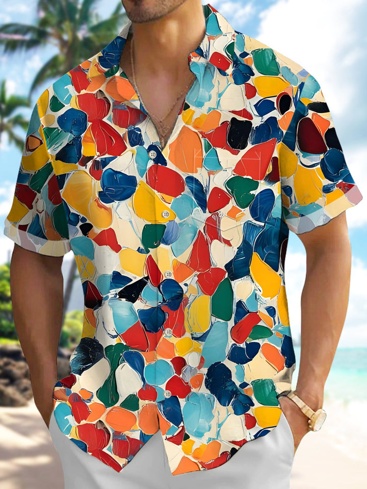 Alohadaddy® Vintage Art Painting Geometric Abstract Men&
