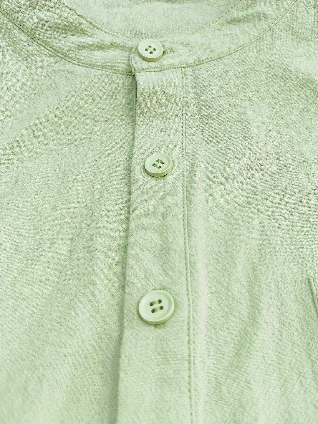 Alohadaddy® Basic Solid Stand Collar Button Henley Cotton Shirt