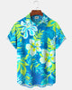 Alohadaddy® Hawaiian Floral Tropical Print Short-Sleeve Shirt