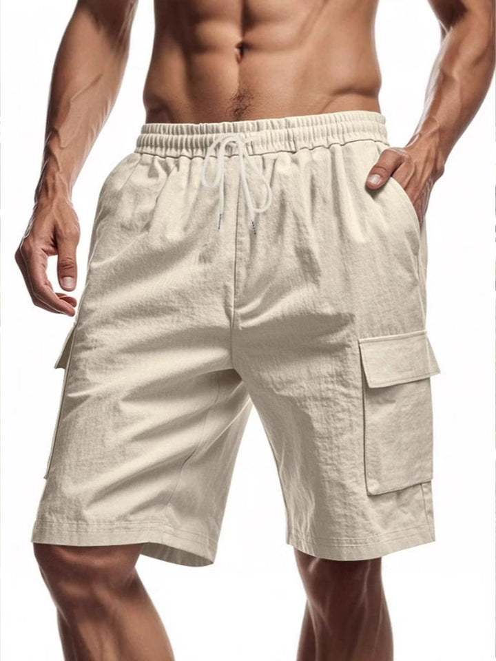 Alohadaddy® Basic Solid Double Pocket Oversized Pocket Cotton Shorts