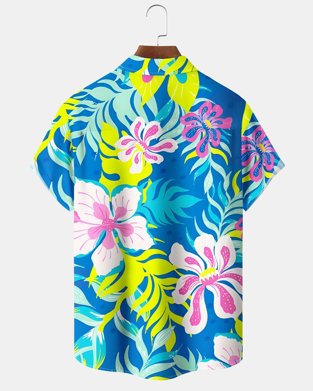 Alohadaddy® Hawaiian Floral Tropical Print Short-Sleeve Shirt