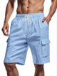 Alohadaddy® Basic Solid Double Pocket Oversized Pocket Cotton Shorts