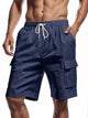Alohadaddy® Basic Solid Double Pocket Oversized Pocket Cotton Shorts