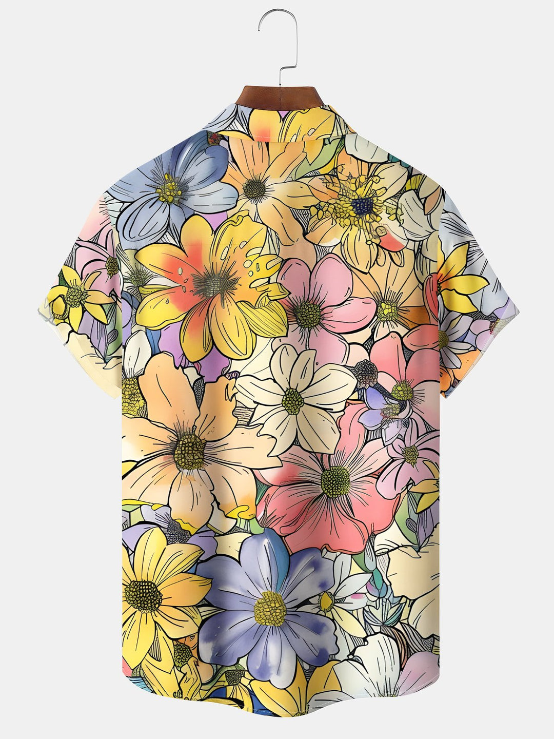 Alohadaddy® Hawaiian Vintage 70s Floral Tropical Button Pocket Shirt