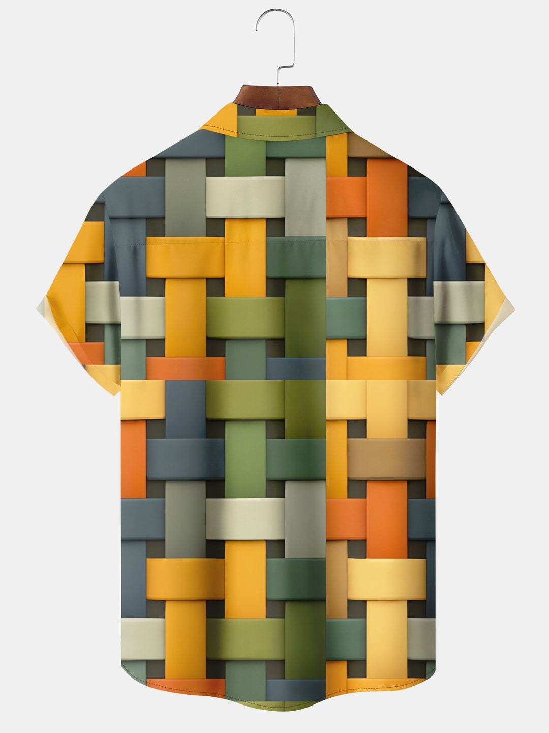 Alohadaddy® Vintage Abstract Geometric 3D Pocket Shirt