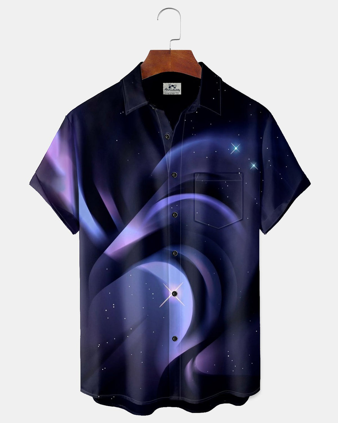 Alohadaddy® Vintage Art Geometric Gradient Print Short-Sleeve Shirt