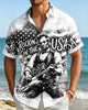 Alohadaddy® U.S. Flag & 250th Independence Day Rock Guitar Print Short-Sleeve Shirt