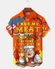 Alohadaddy® Men's Hawaiian Sausage BBQ Short-Sleeve Shirt