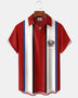 Alohadaddy® Men's 250th Independence Day Eagle Short-Sleeve Bowling Shirt