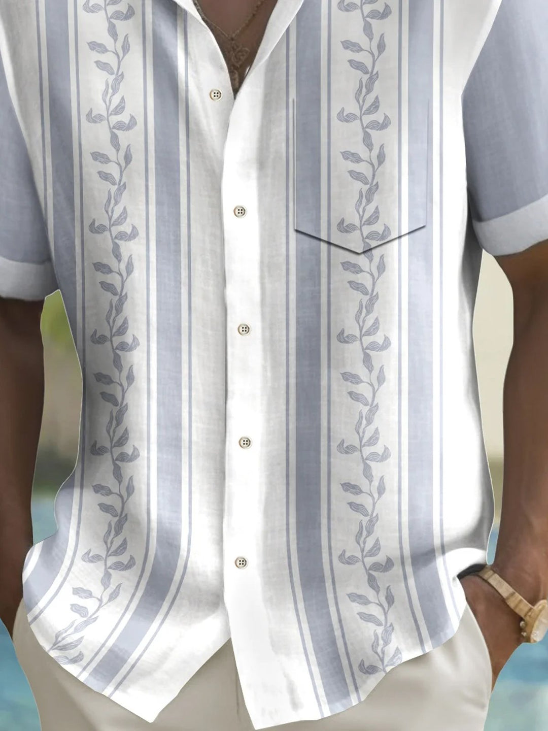 Alohadaddy® Vintage Hawaiian Floral Bowling Pocket Shirt