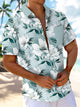 Alohadaddy® Hawaiian Floral Patchwork Pocket Resort Shirt