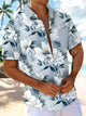 Alohadaddy® Hawaiian Floral Patchwork Pocket Resort Shirt