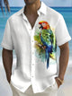 Alohadaddy® Hawaiian Vintage Parrot Tropical Floral Pocket Shirt
