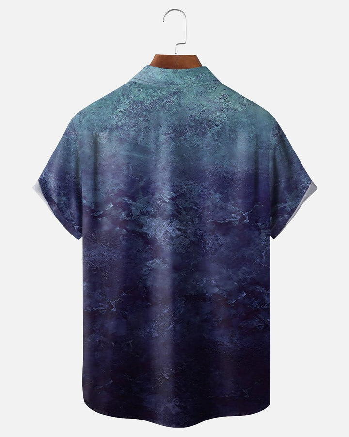 Alohadaddy® U.S. Independence Day Holiday Print Short-Sleeve Pocket Shirt