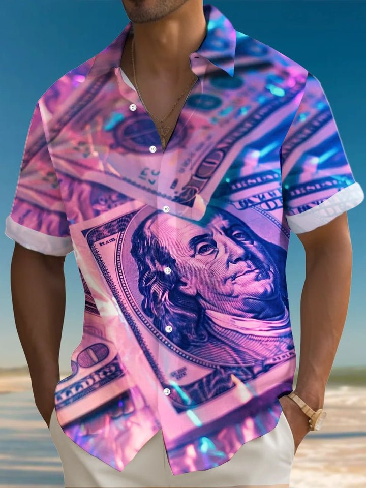 Alohadaddy® Vintage Gradient Money Bills Art Print Men&