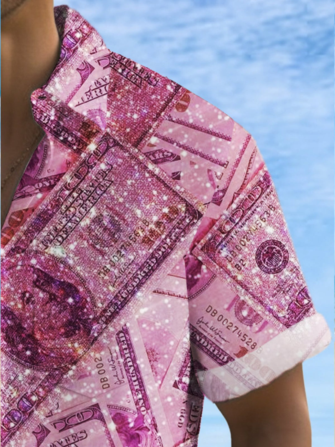 Alohadaddy® Vintage Gradient Glittering Money Bills Art Print Men&