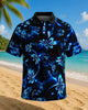 Alohadaddy® Men's Hawaiian Floral Gradient Retro-Print Short-Sleeve Polo Shirt