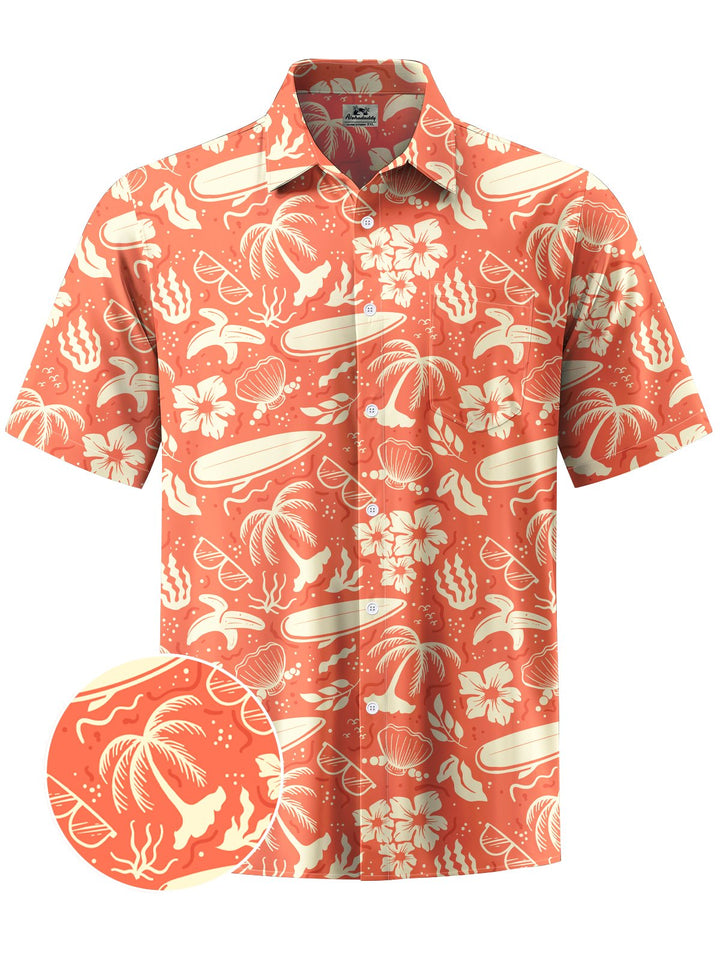 Alohadaddy® Hawaiian Coconut Tree Floral Tropical Print Men&