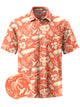 Alohadaddy® Hawaiian Coconut Tree Floral Tropical Print Men's Button-Down Short Sleeve Shirt