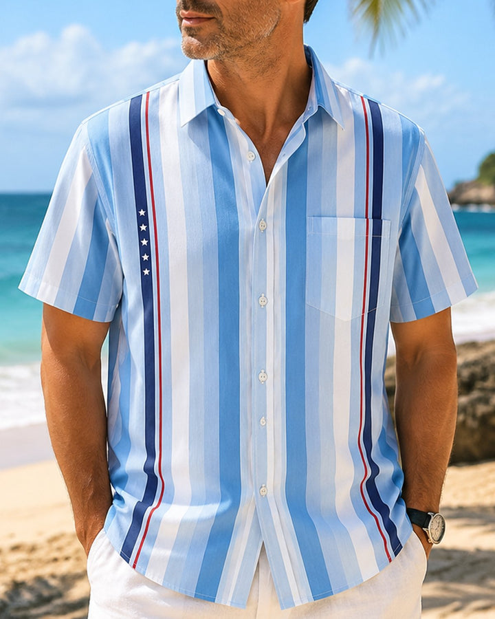 Alohadaddy® Basic Geometric Striped Men&