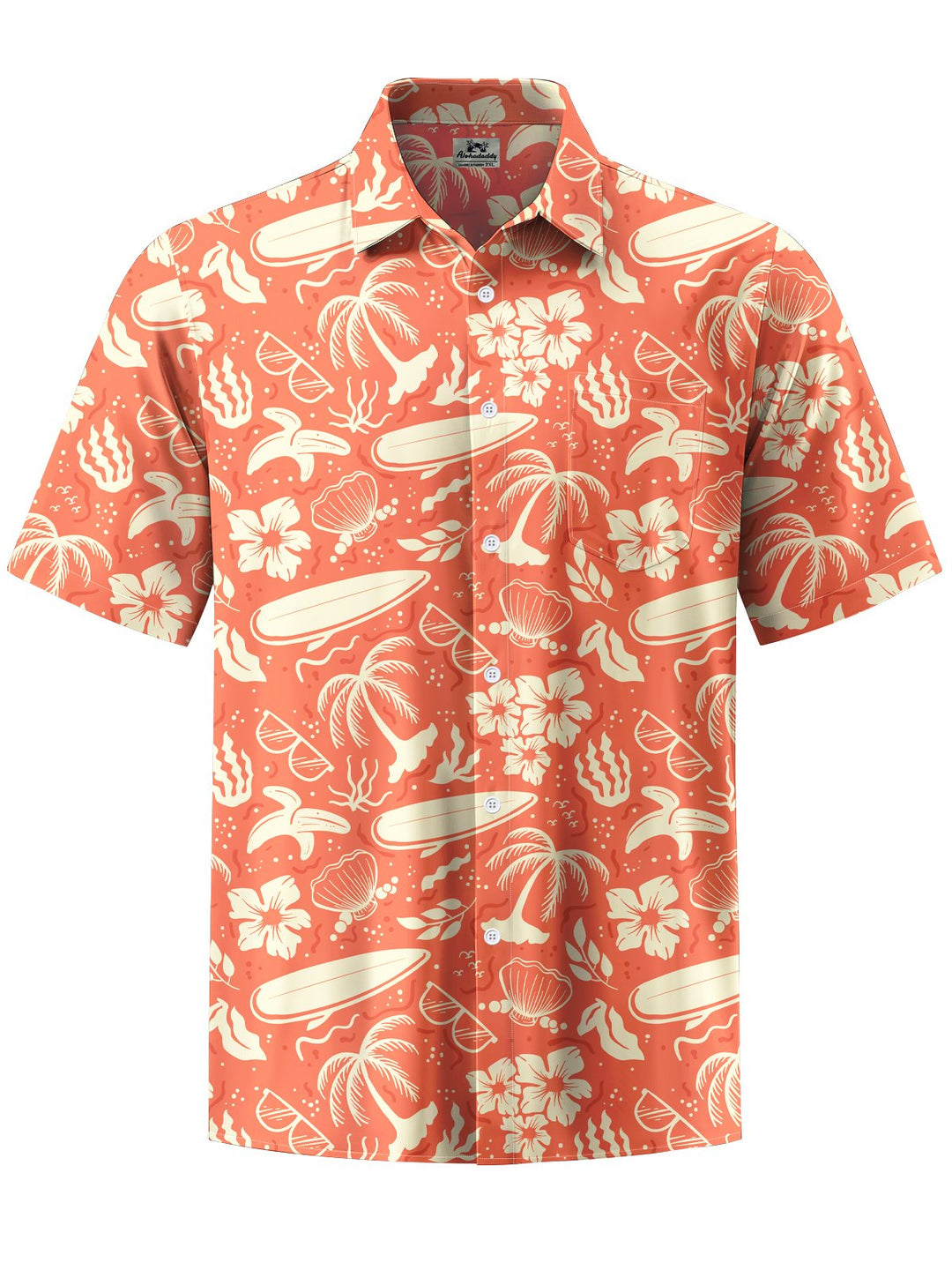 Alohadaddy® Hawaiian Coconut Tree Floral Tropical Print Men&