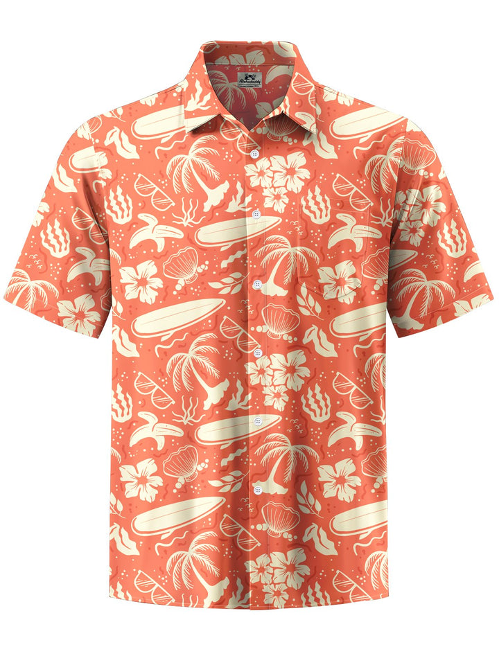 Alohadaddy® Hawaiian Coconut Tree Floral Tropical Print Men&