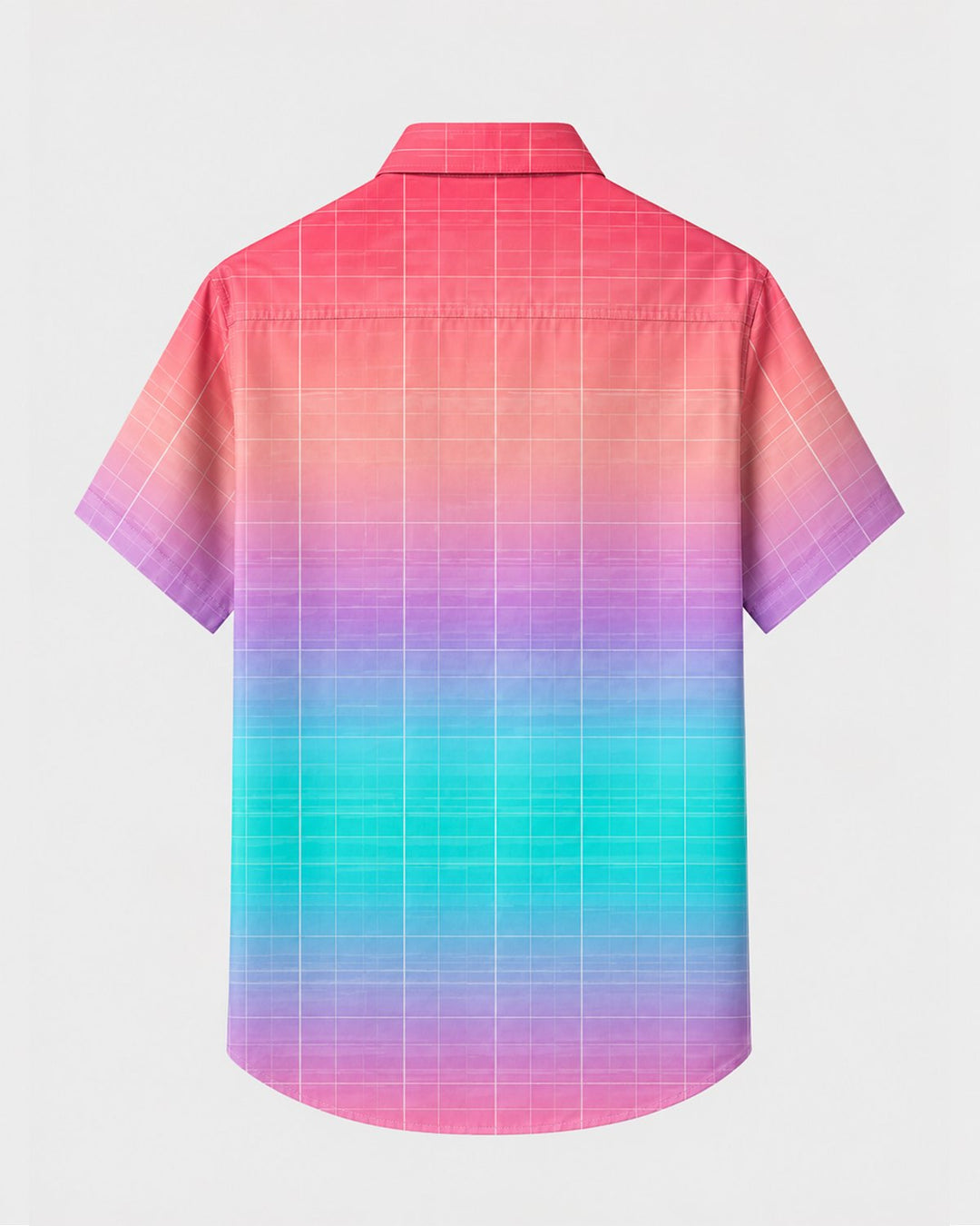 Alohadaddy® Vintage Gradient Pocket Button Short-Sleeve Shirt