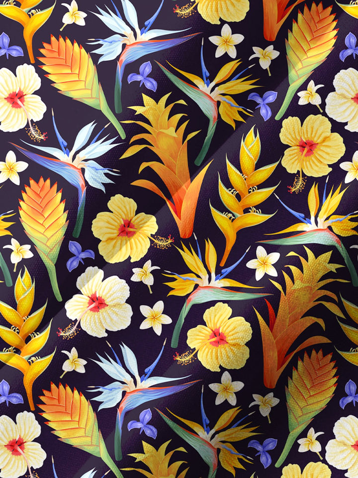 Alohadaddy® Hawaiian Floral Tropical Fruit Print Men&