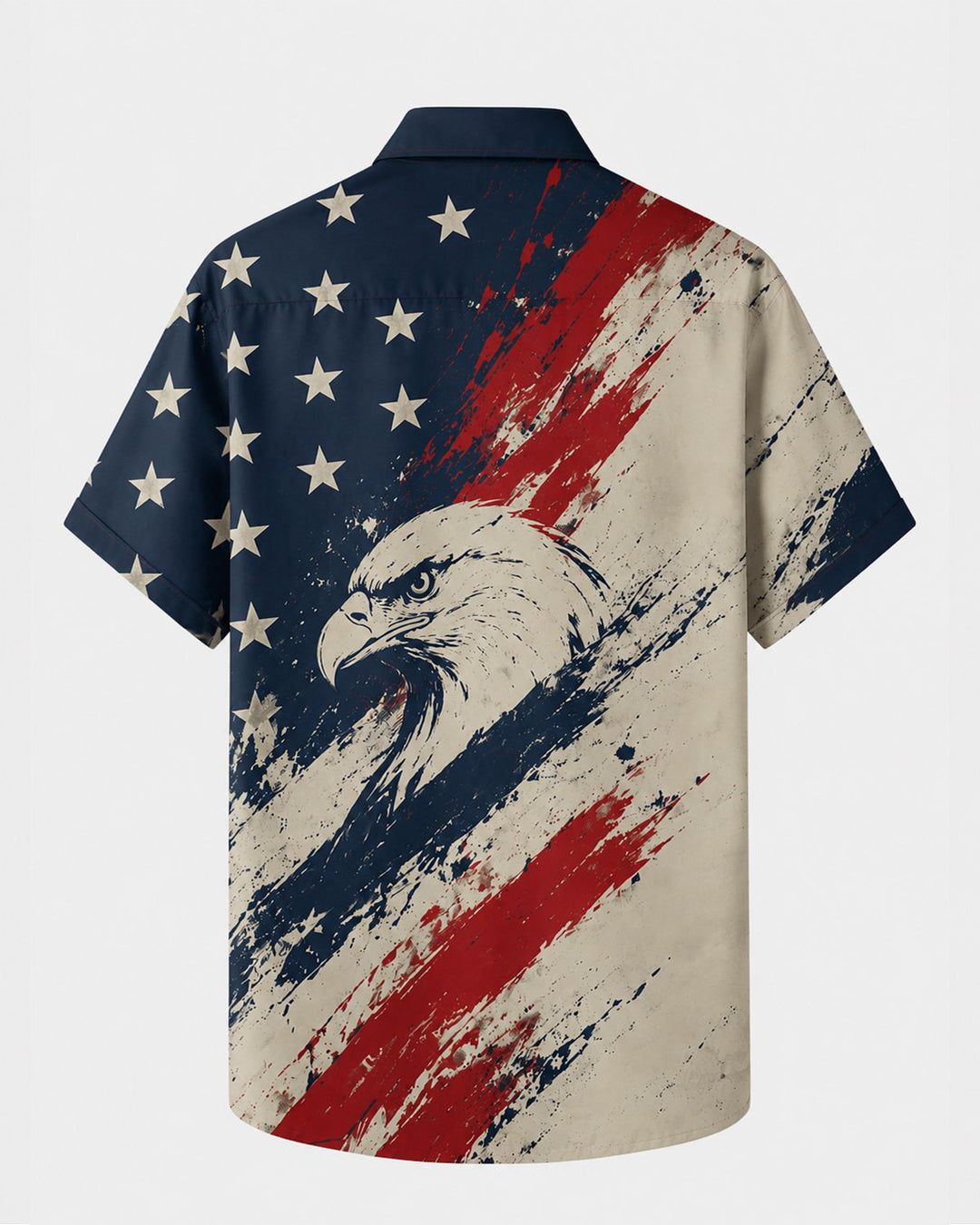 Alohadaddy® Independence Day Flag Eagle 250th Anniversary Short-Sleeve Shirt