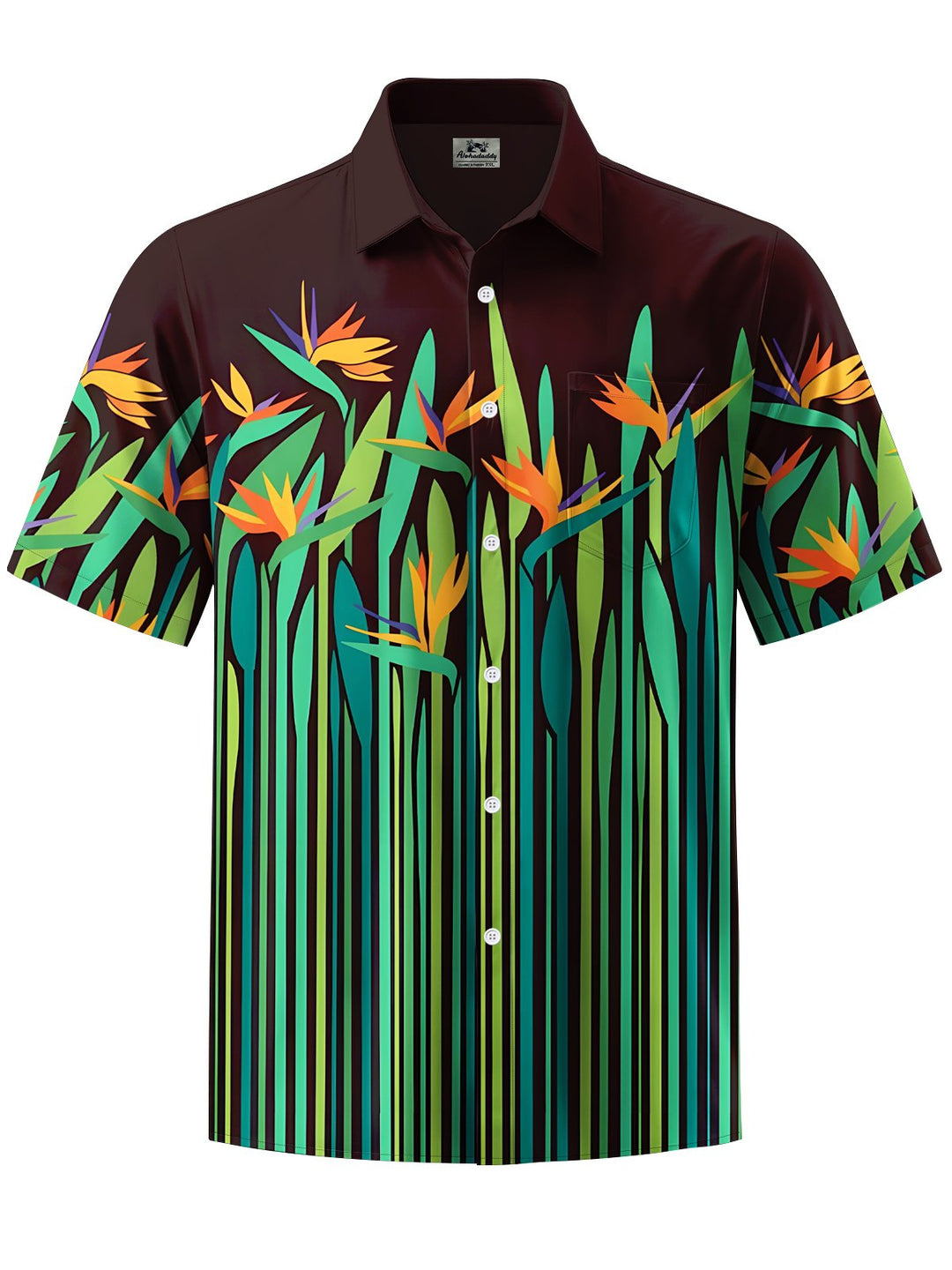 Alohadaddy® Hawaiian Tropical Floral Vintage Line Print Men&