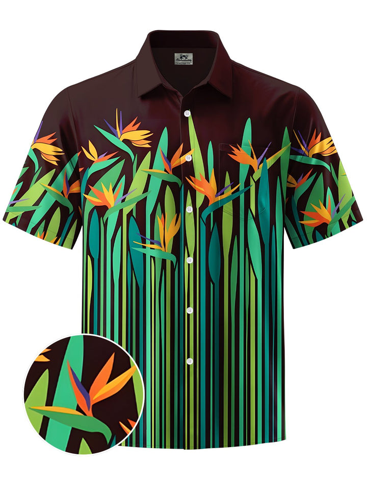 Alohadaddy® Hawaiian Tropical Floral Vintage Line Print Men&