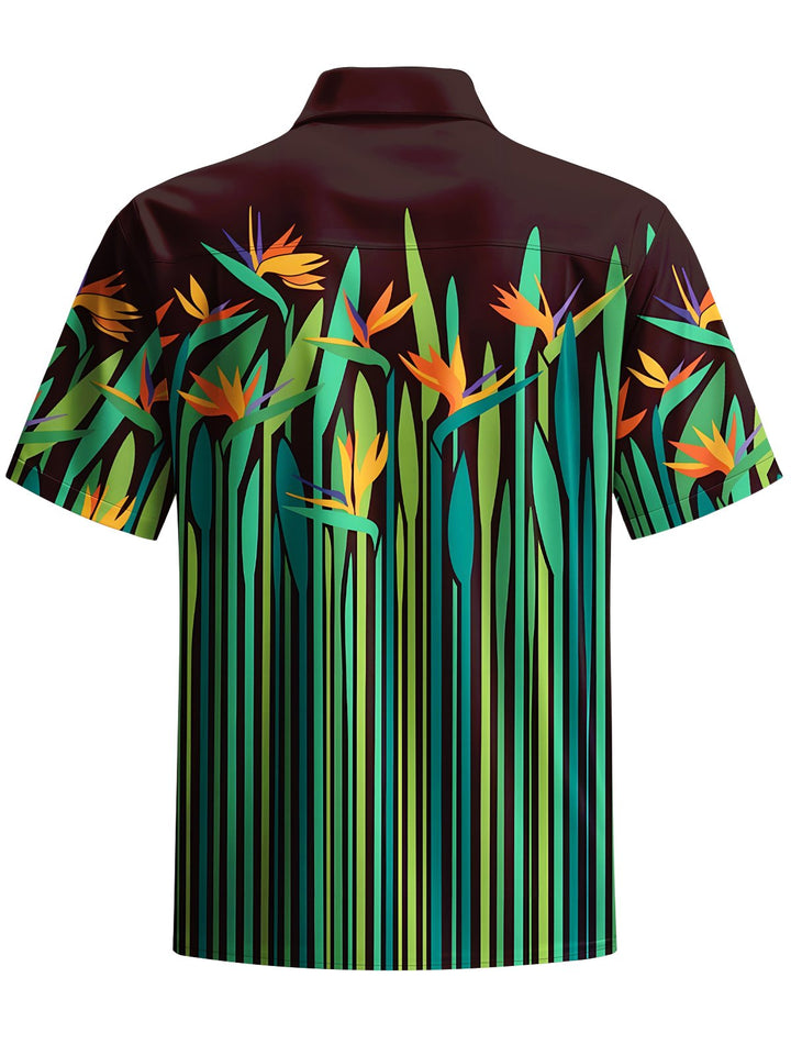 Alohadaddy® Hawaiian Tropical Floral Vintage Line Print Men&